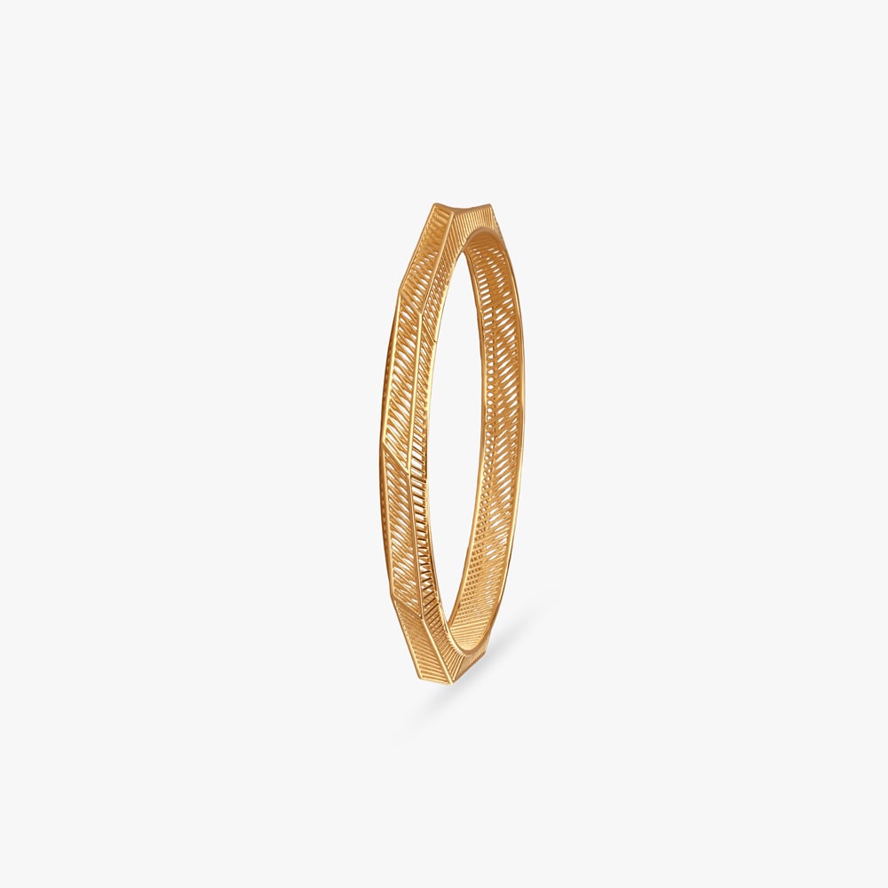 Edge Frame Gold Bangle,,hi-res image number null