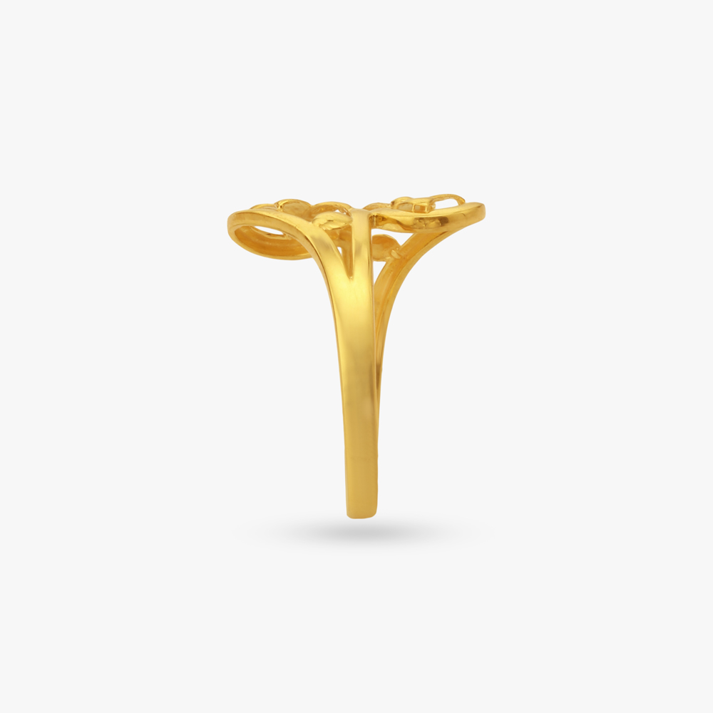 Bloom Curve Gold Ring,,hi-res image number null