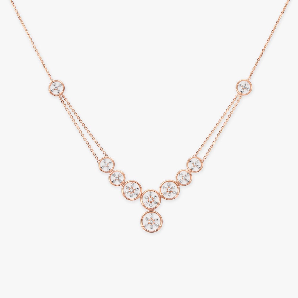

Shimmering Minimal Diamond Necklace Set