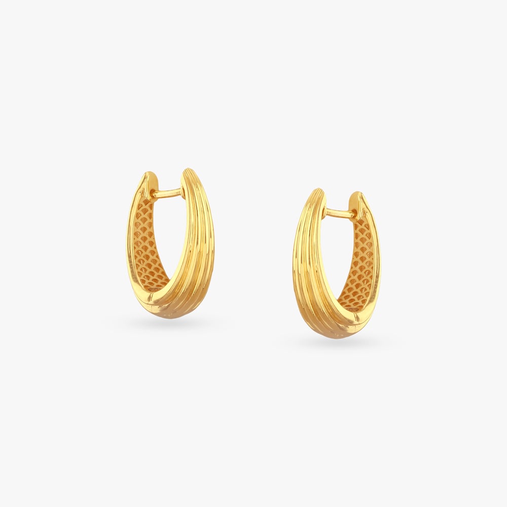 

Sculpted Layered Gold Hoop Earrings