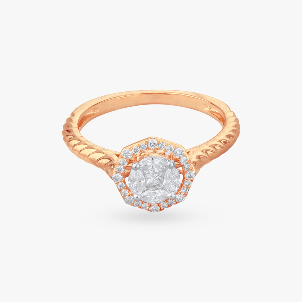 Hexa Halo Diamond Ring,,hi-res image number null