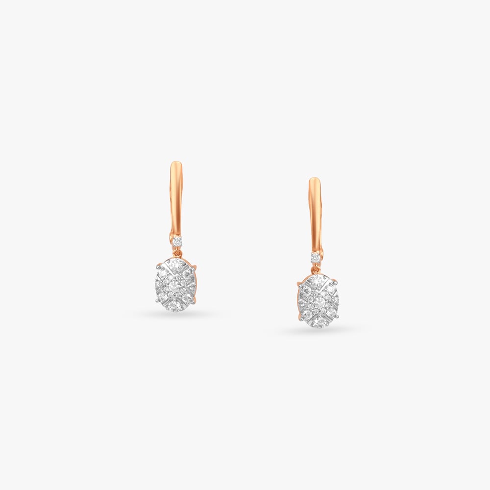 Starlit Medallion Diamond Hoop Earrings,,hi-res image number null