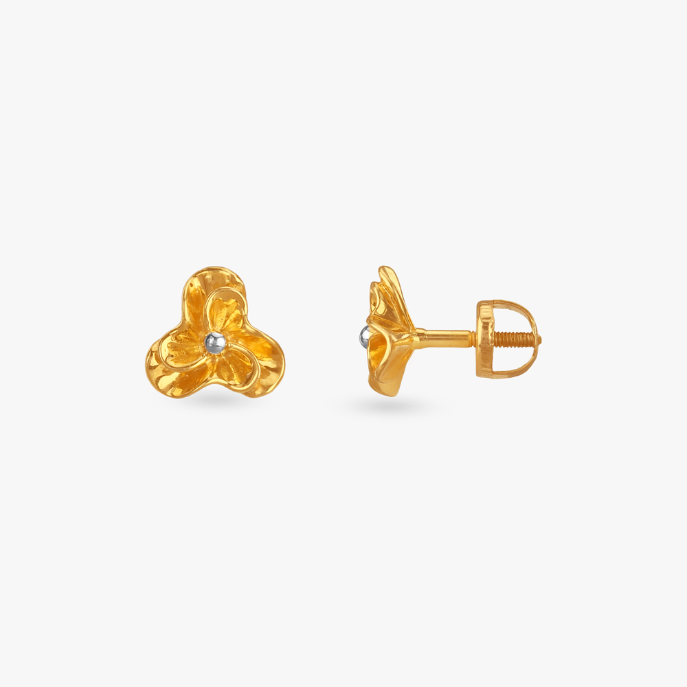 

Little Loop Gold Stud Earrings for Kids