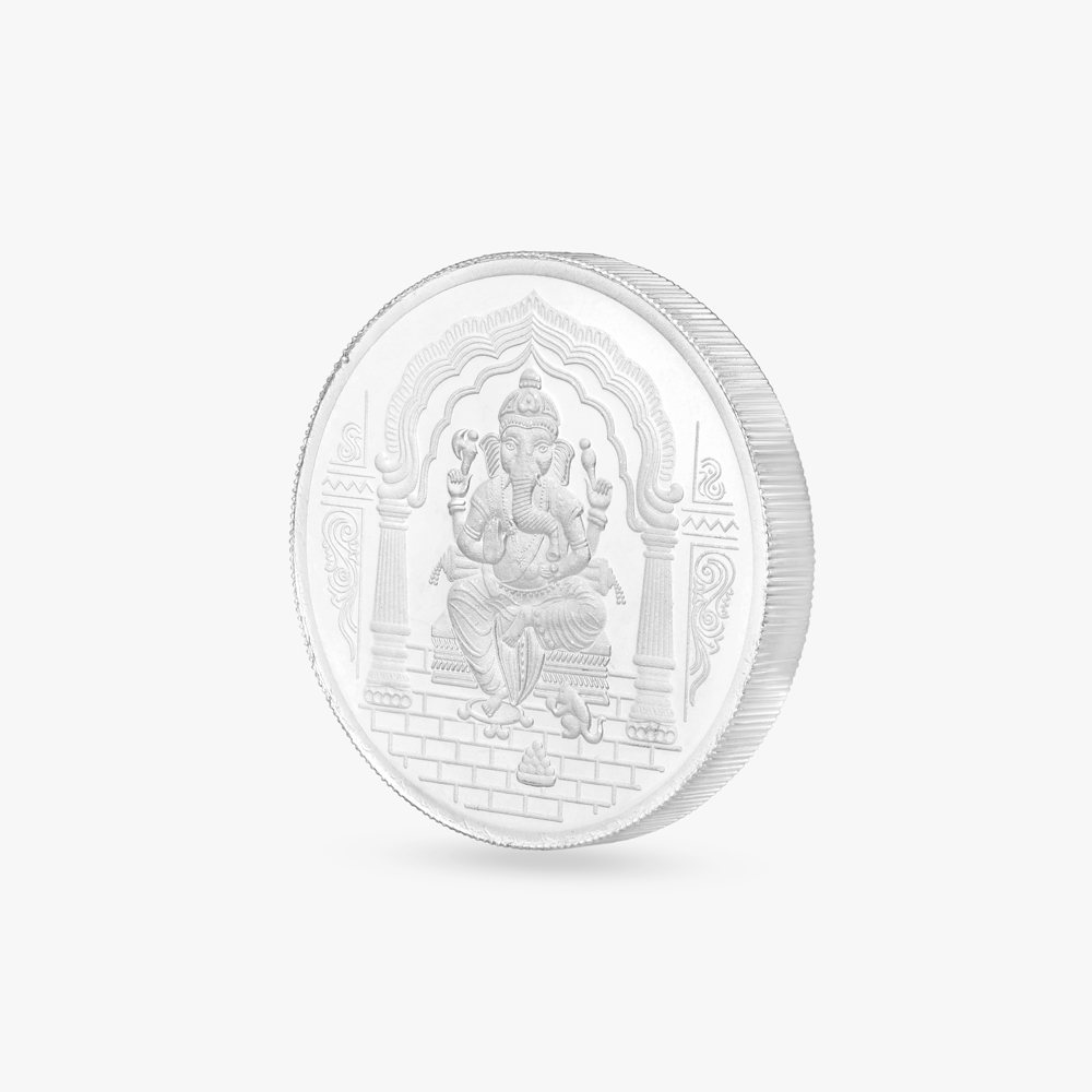 100 Grams Lord Ganesha Silver Coin,,hi-res image number null