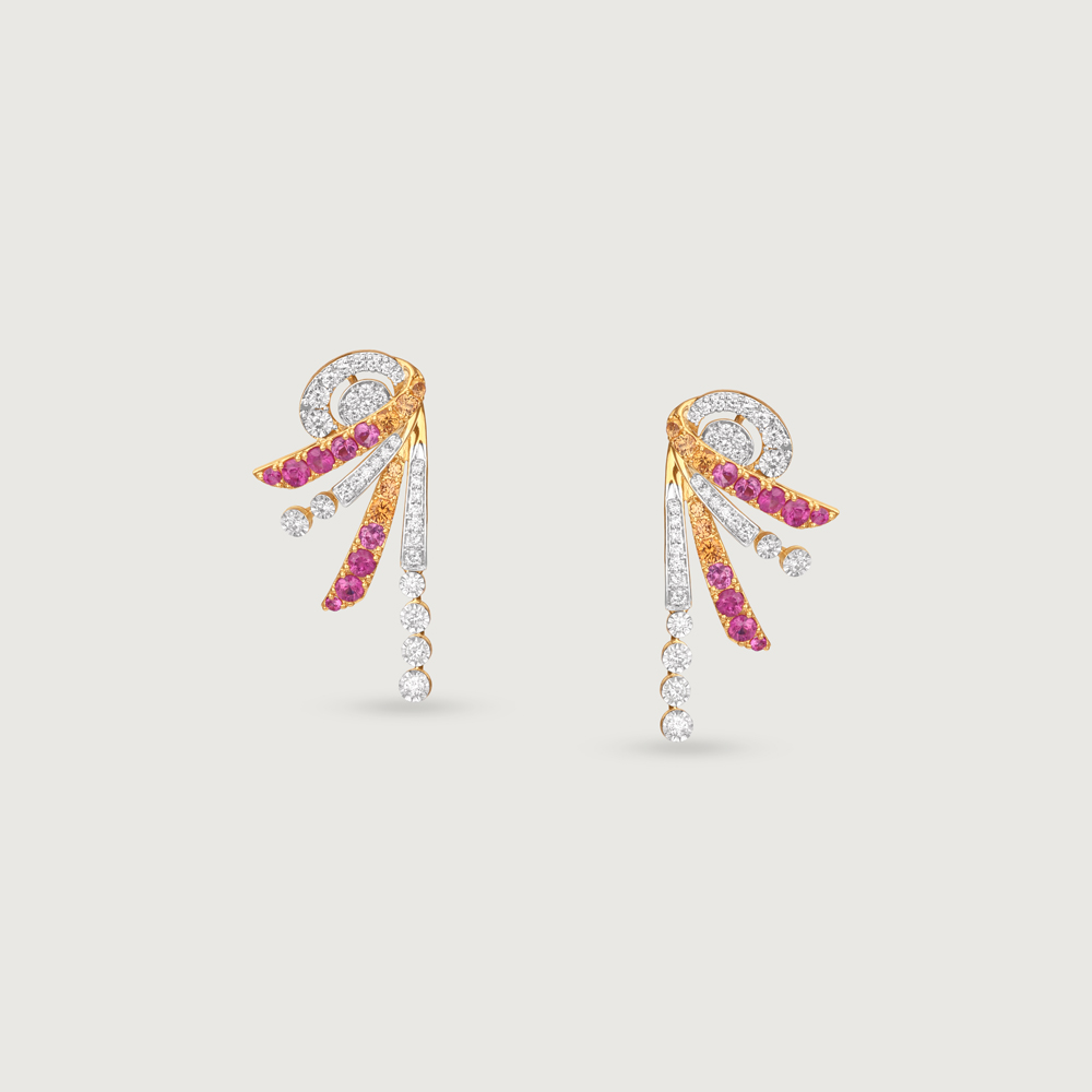 Radiant Aurora Diamond Drop Earrings,,hi-res image number null