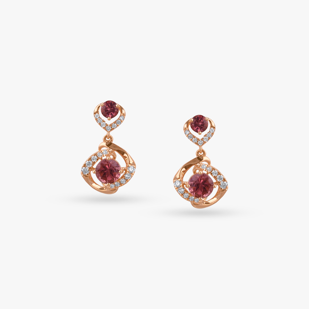 Pink Paradise Diamond Drop Earrings,,hi-res image number null