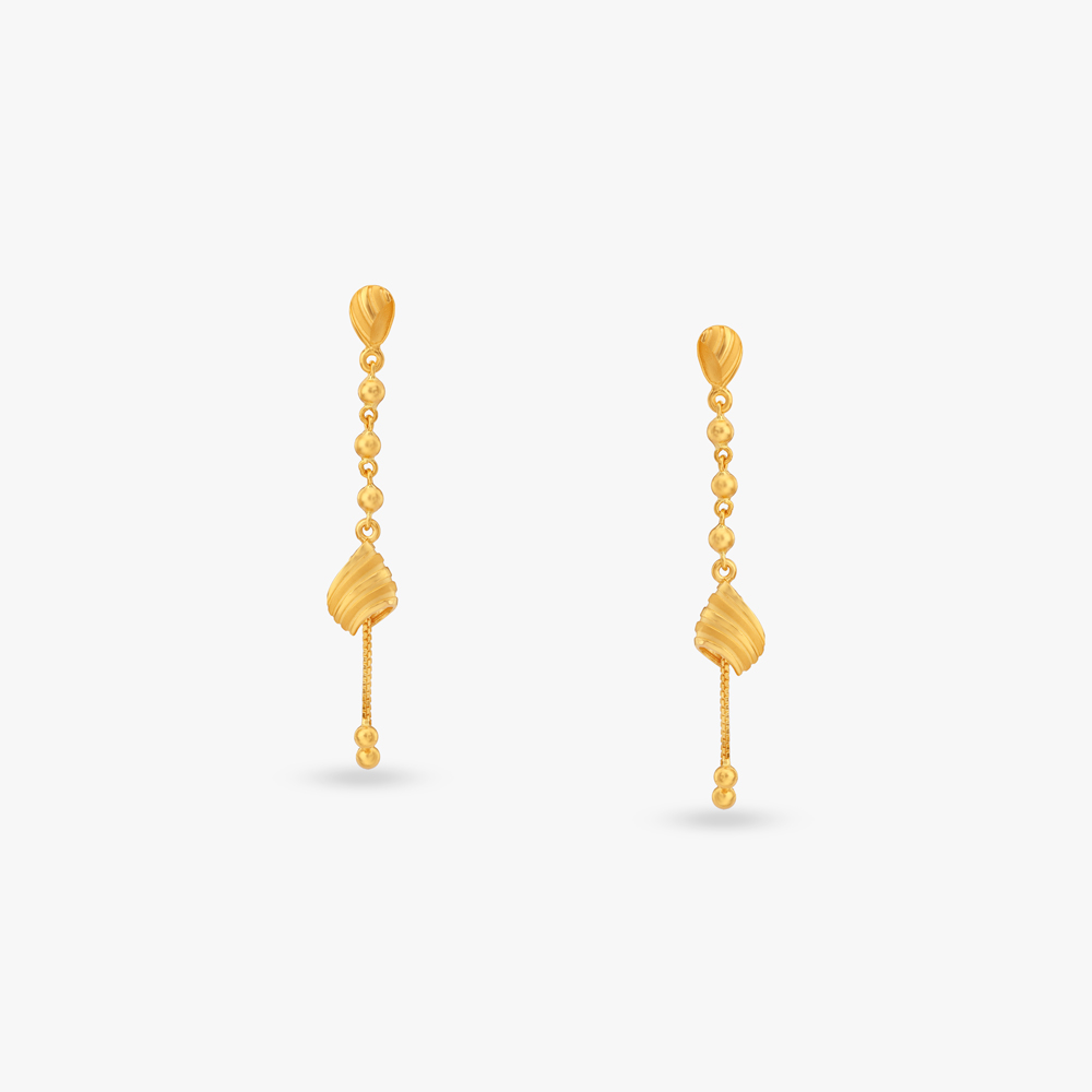 

Spiral Knot Gold Drop Earrings