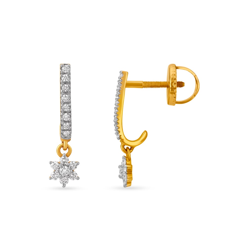 Cascading Diamond Hoop Earrings,,hi-res image number null
