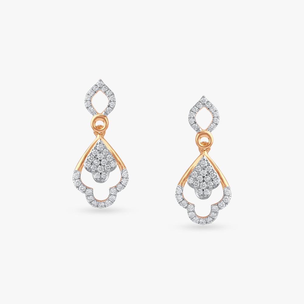 

Chic Droplet Diamond Drop Earrings