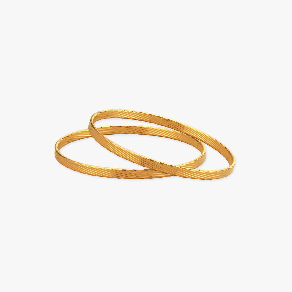 

Gleam Line Gold Bangles