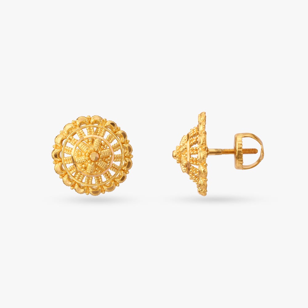 Pinnacle Gold Stud Earrings,,hi-res image number null