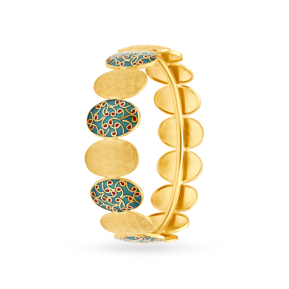 Sophisticated Cubic zirconia Enamel Bangle,,hi-res image number null