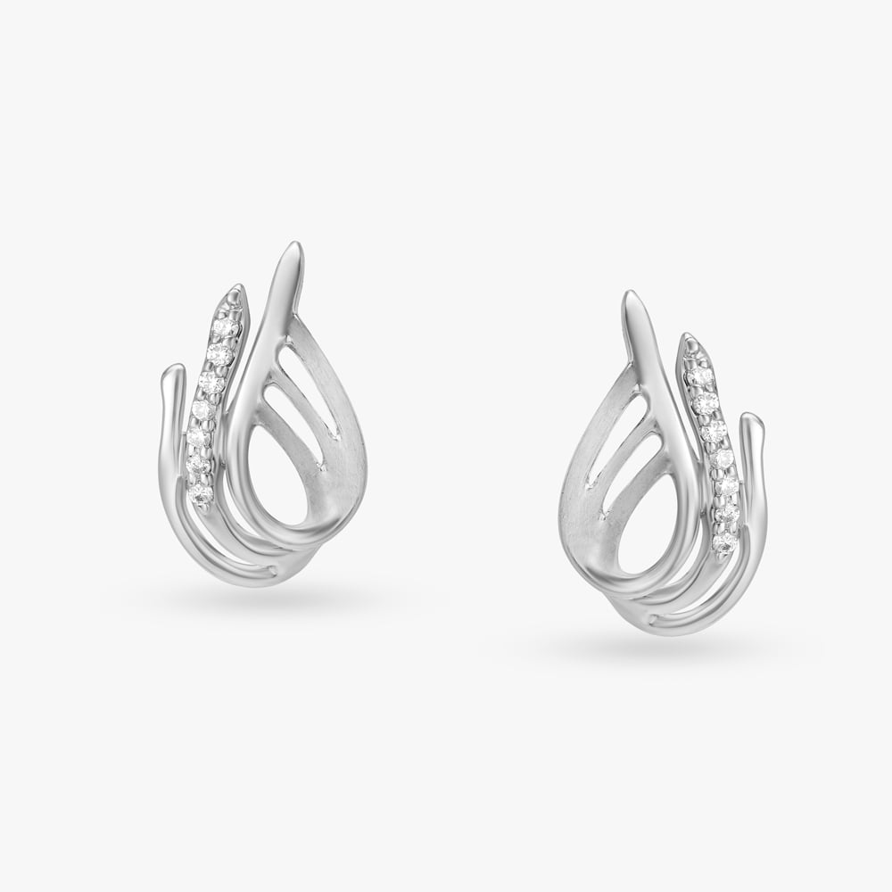 Platinum Diamond Small Hoop Huggy Earrings – Chris Correia