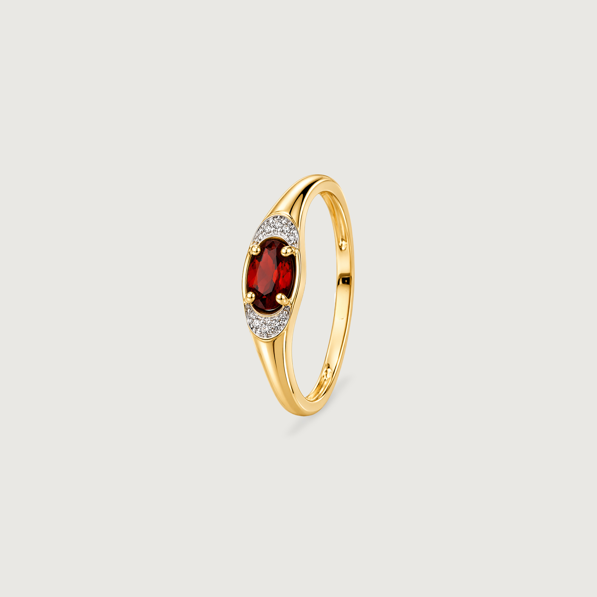 Radiant Garnet Diamond Ring,,hi-res image number null