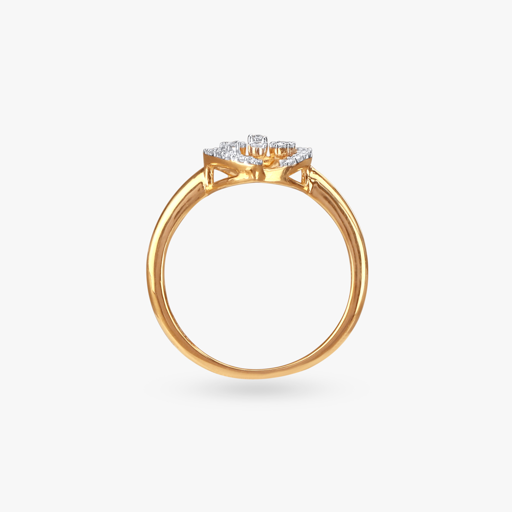 Graceful Floral Diamond Finger Ring,,hi-res image number null