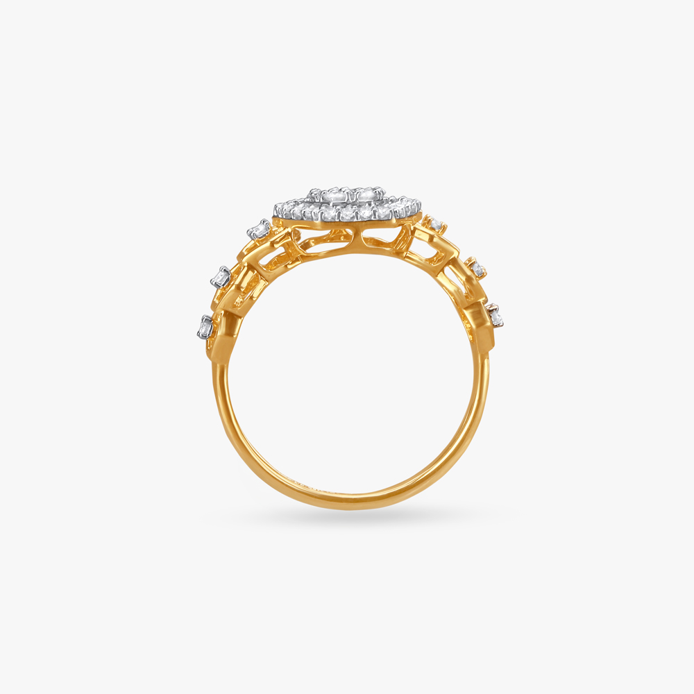 Bold Geometric Diamond Finger Ring,,hi-res image number null