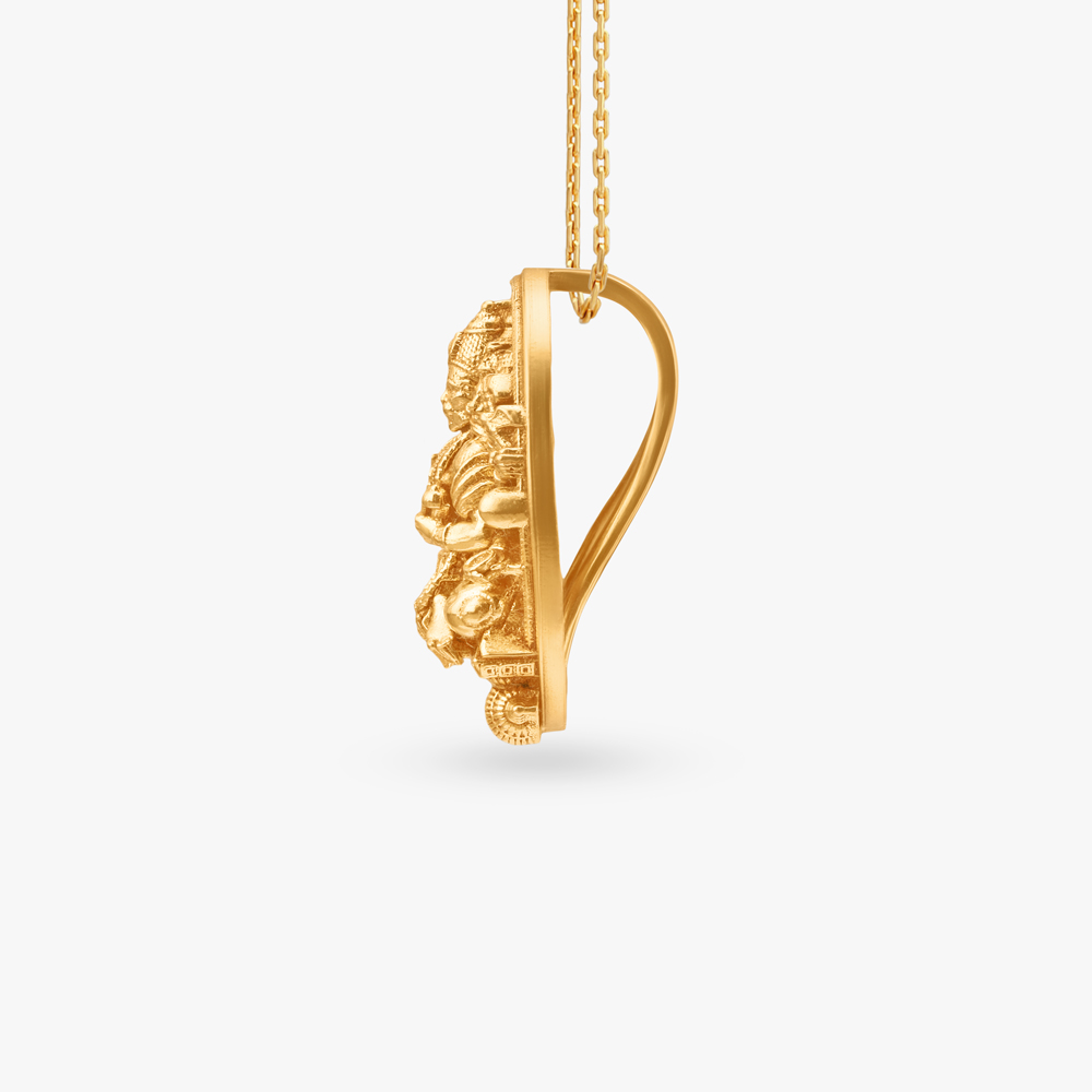 Sacred Panchamukhi Hanuman Gold Pendant for Men,,hi-res image number null