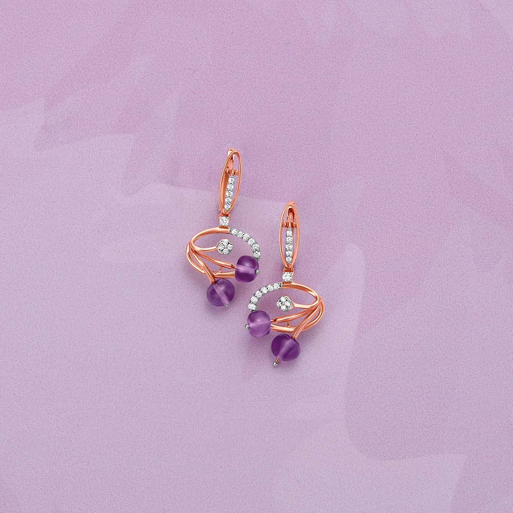 Serene Lilac Hoop Earrings
