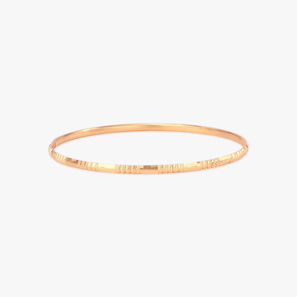 Grooved Rhythm Gold Bangles,,hi-res image number null