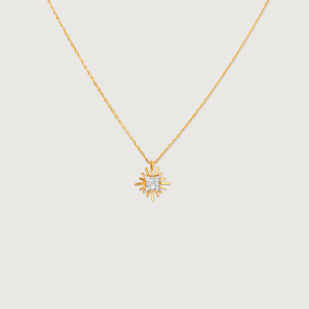 Petite Sunbeam Diamond Necklace,,hi-res image number null
