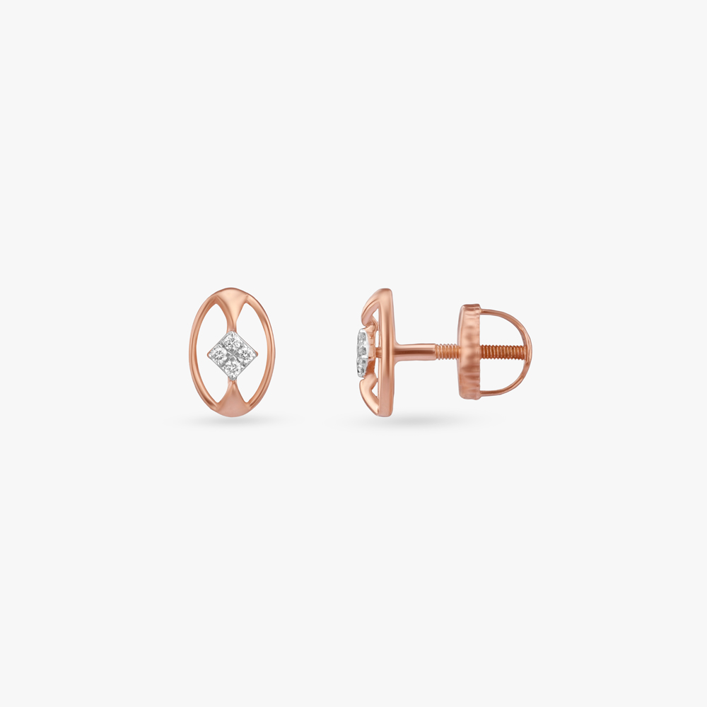 Twisted Gleam Diamond Stud Earrings,,hi-res image number null