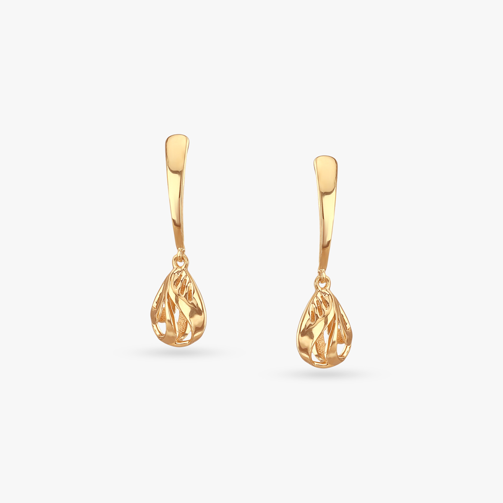 Twisted Vine Gold Hoop Earrings,,hi-res image number null