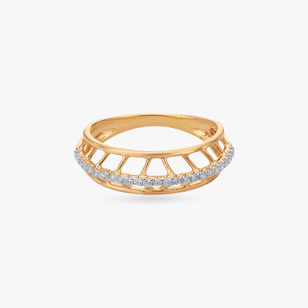 

Geometric Lace Diamond Ring