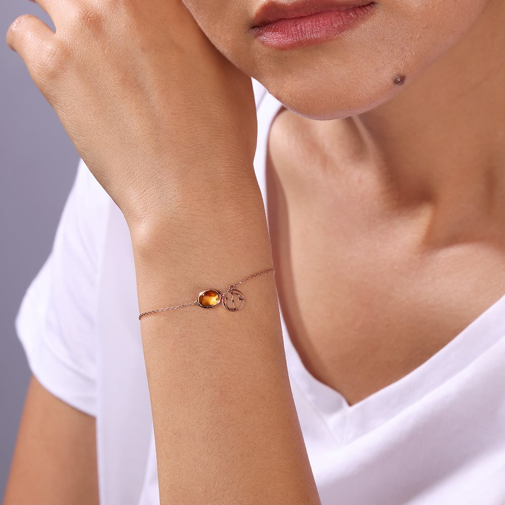 14KT Scorpio Birthstone Rose Gold Bracelet,,hi-res image number null