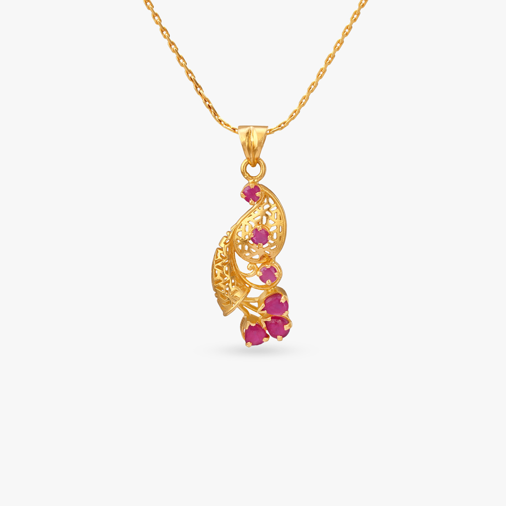 Paisley Charm Pendant and Earrings Set,,hi-res image number null