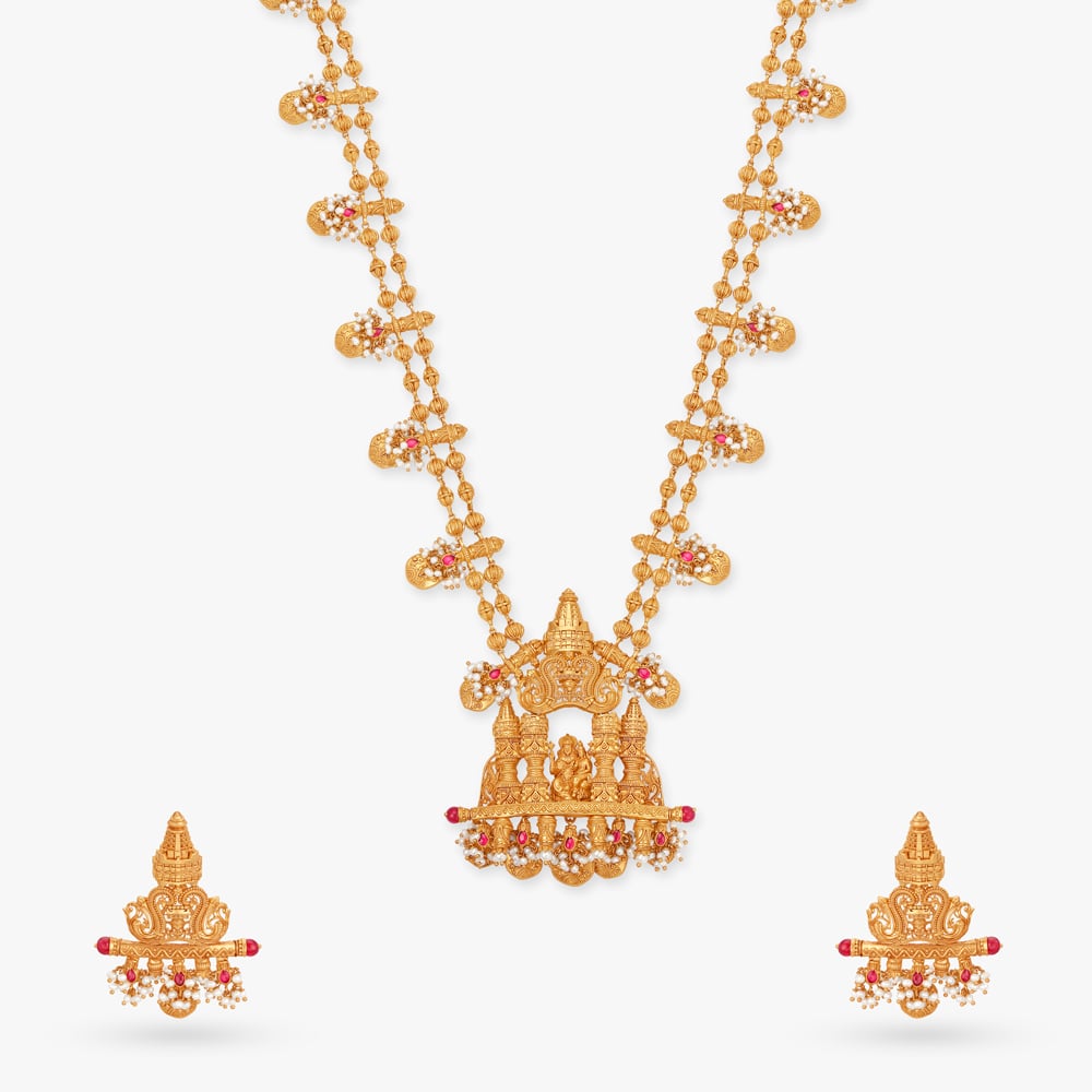 Divine Krishna Tribute Necklace Set,,hi-res image number null