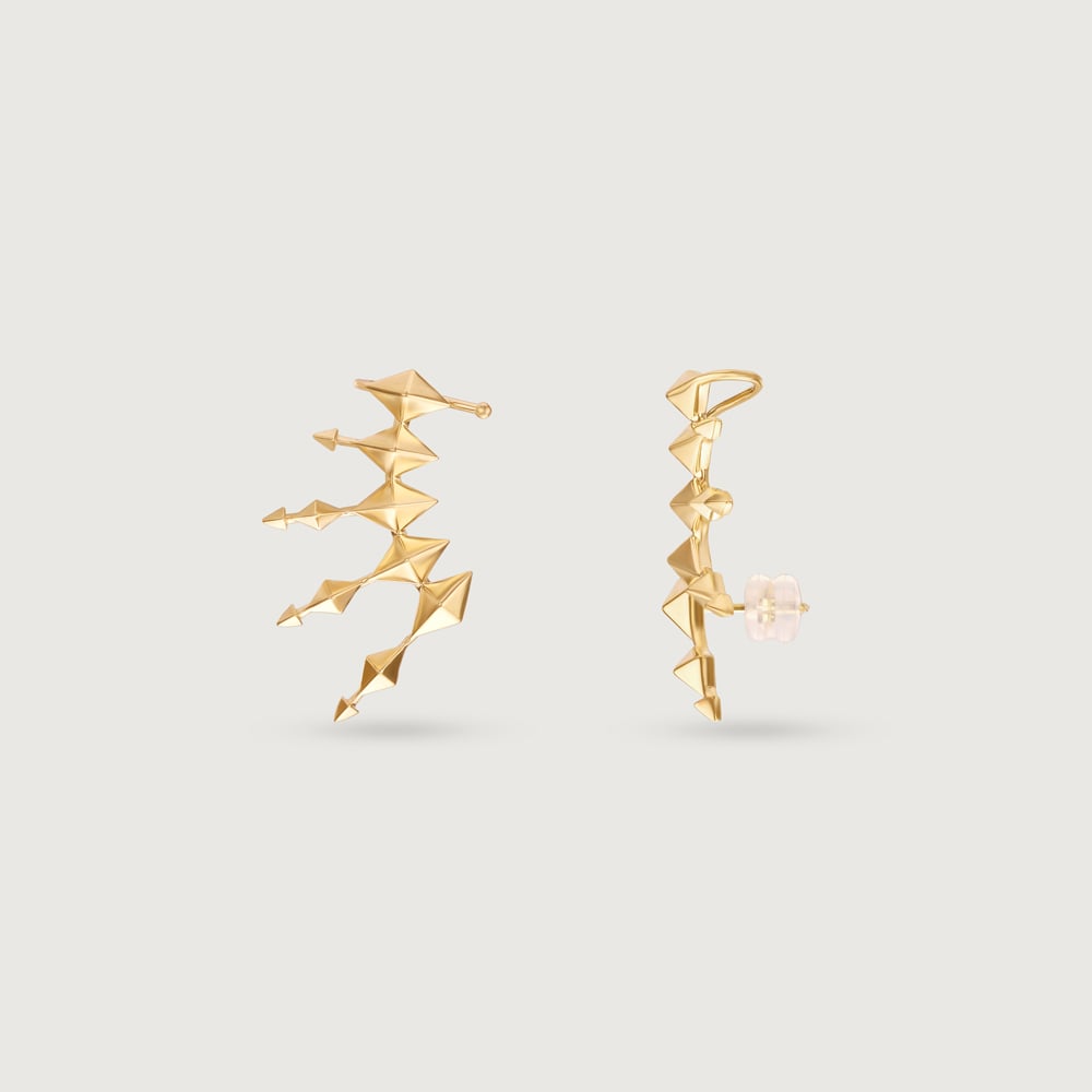 Bold Geometric Gold Stud Earrings,,hi-res image number null