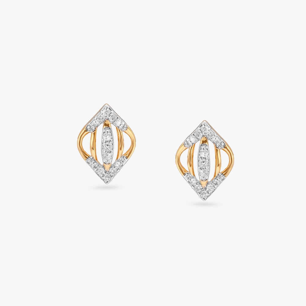 Gilded Prism Diamond Pendant and Earrings Set,,hi-res image number null
