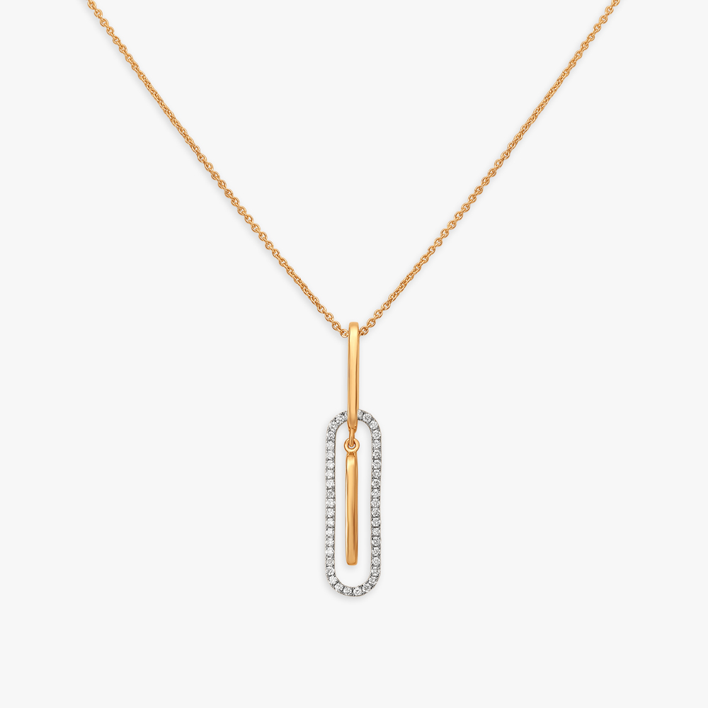 Half Diamond Half Paperclip Tennis Necklace | Verstolo