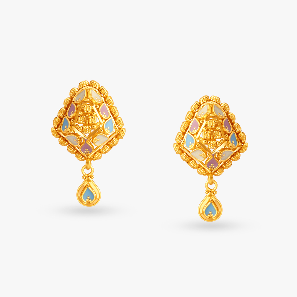 Filigree Gold Pendant and Earrings Set,,hi-res image number null
