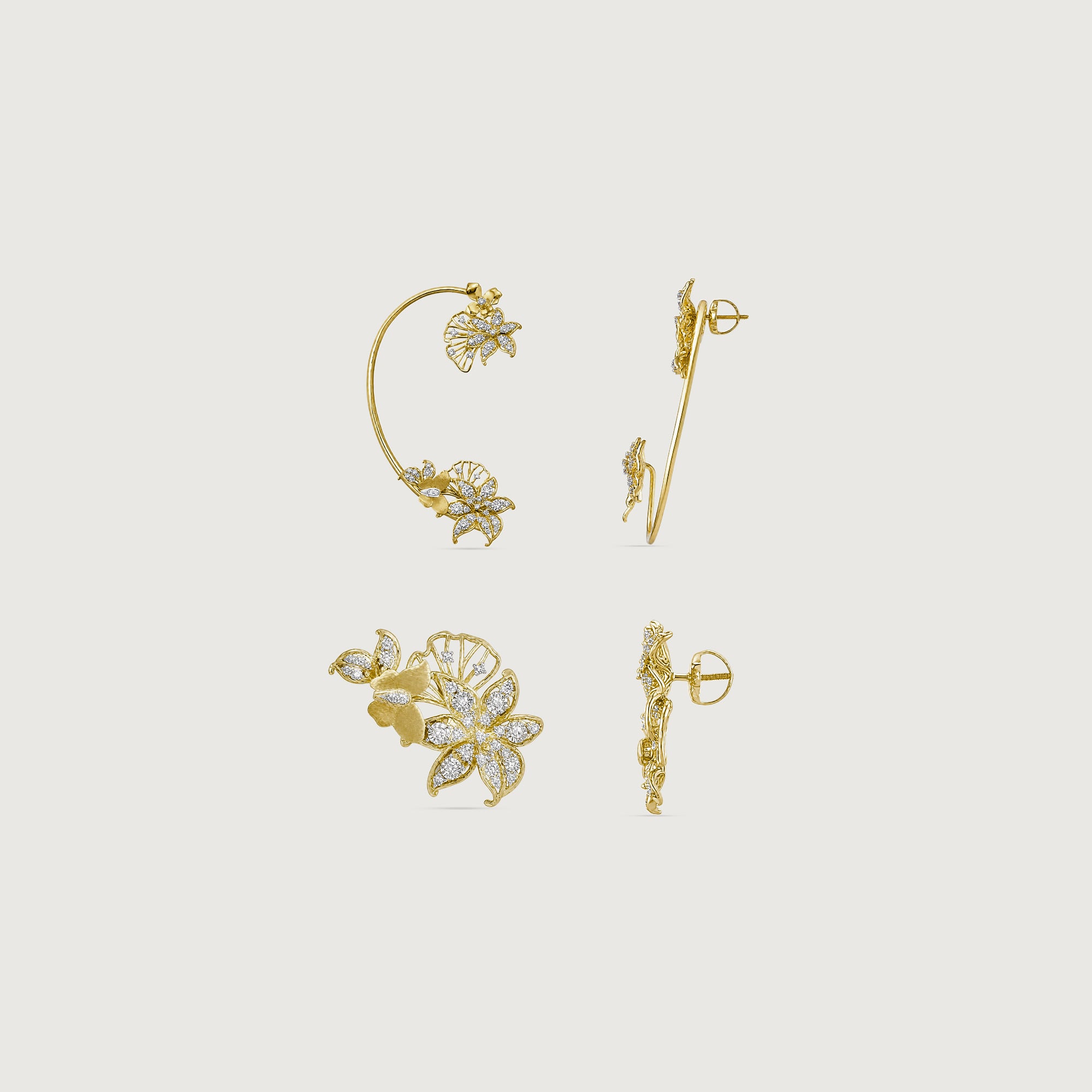 Blooming Whimsy Diamond Ear Cuff,,hi-res image number null