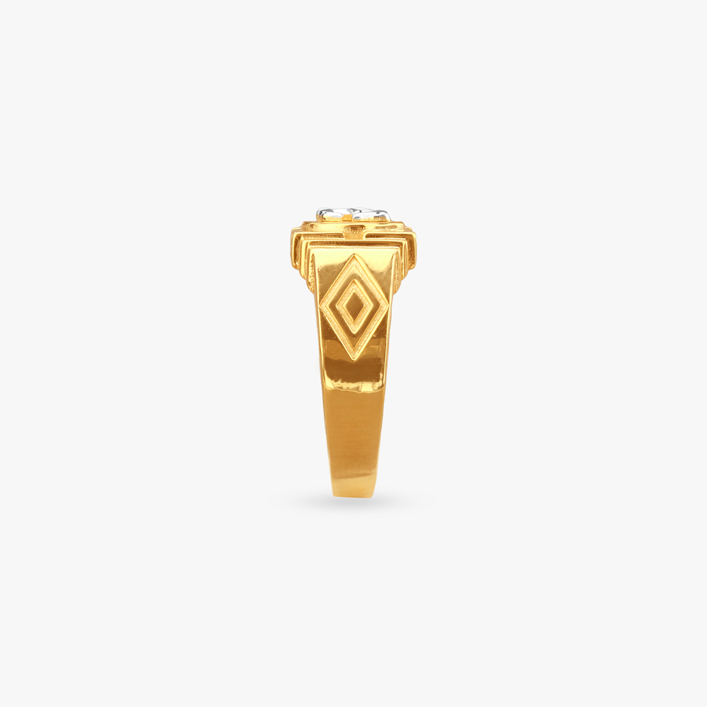 Om Guard Gold Ring for Men,,hi-res image number null
