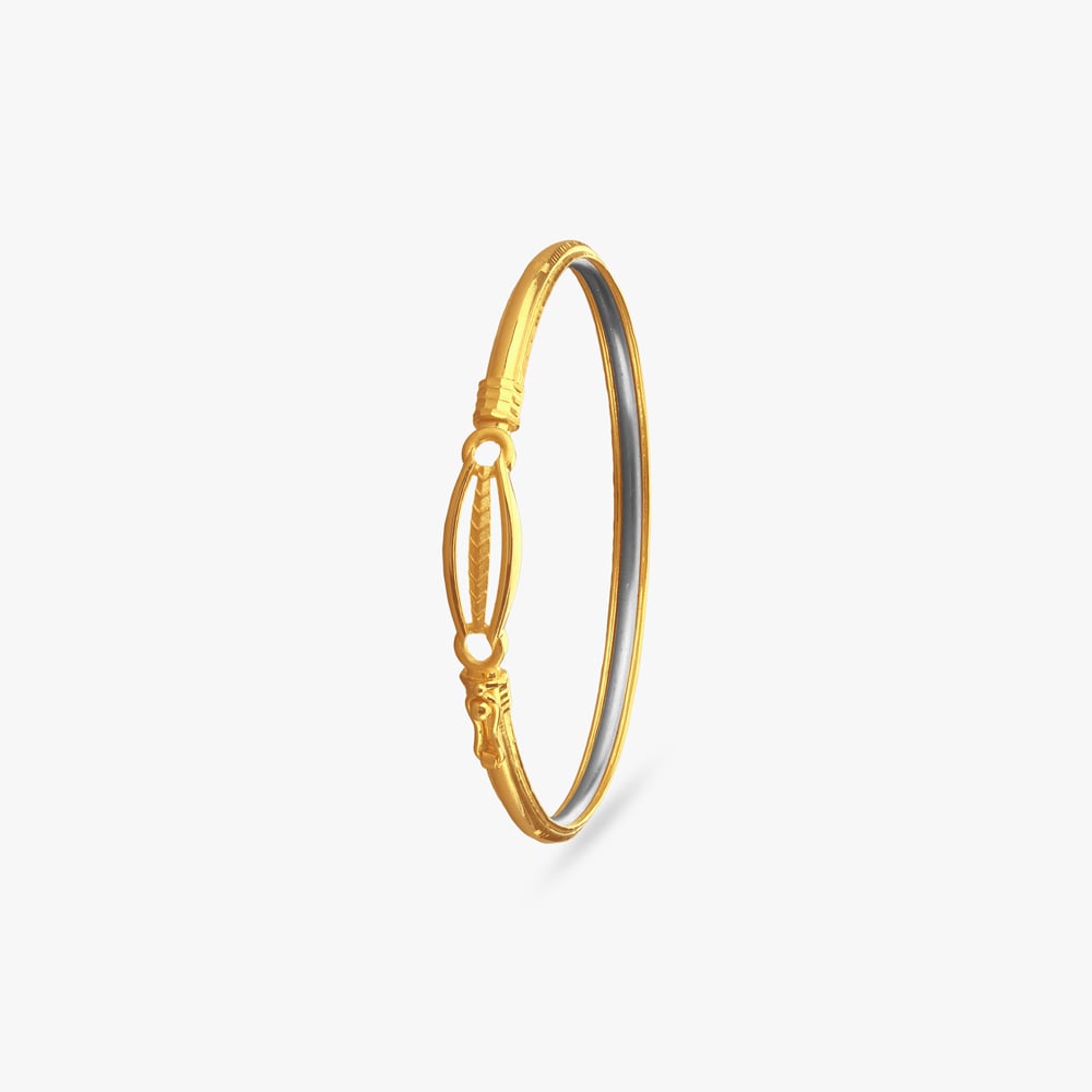 Graceful Curve Gold Bangle,,hi-res image number null