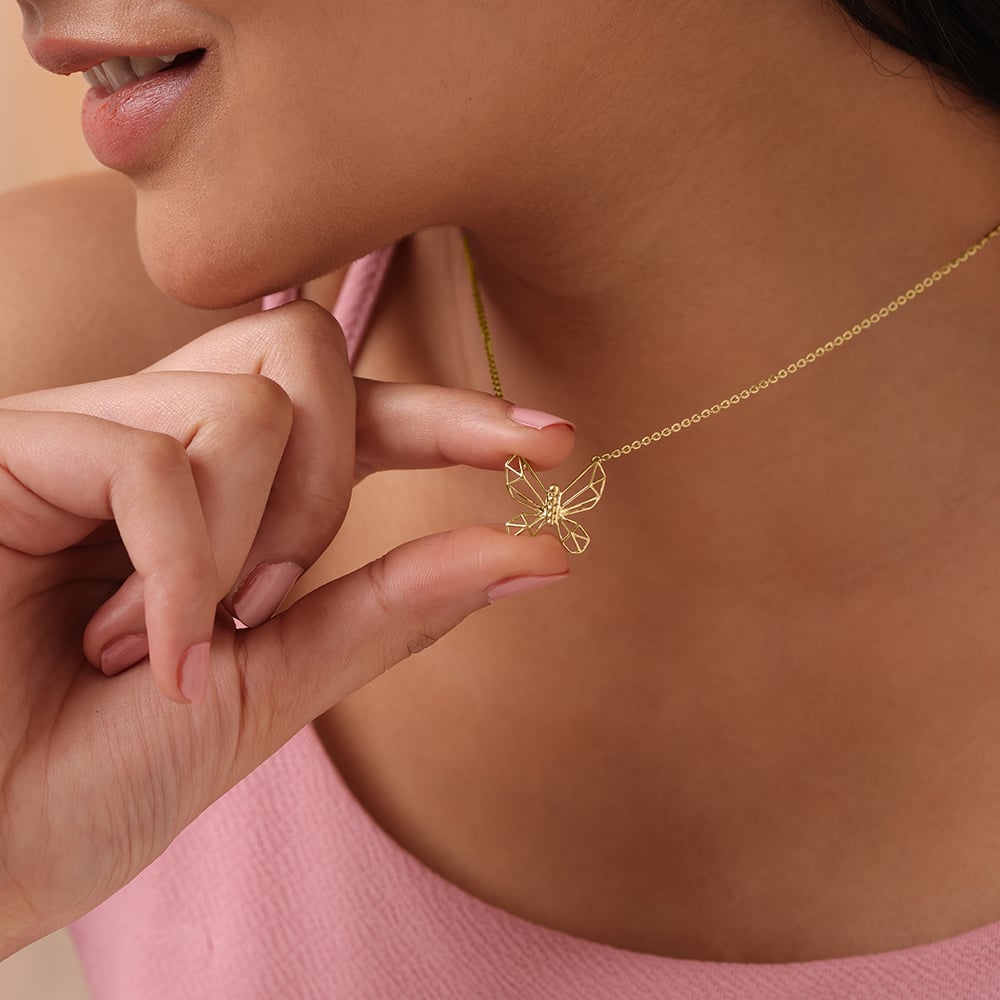 Whimsical Wings 14KT Yellow Gold Necklace,,hi-res image number null