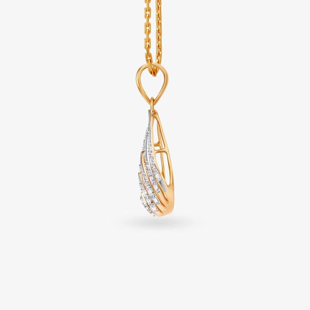 Floral Brilliance Diamond Pendant with Earrings Set,,hi-res image number null