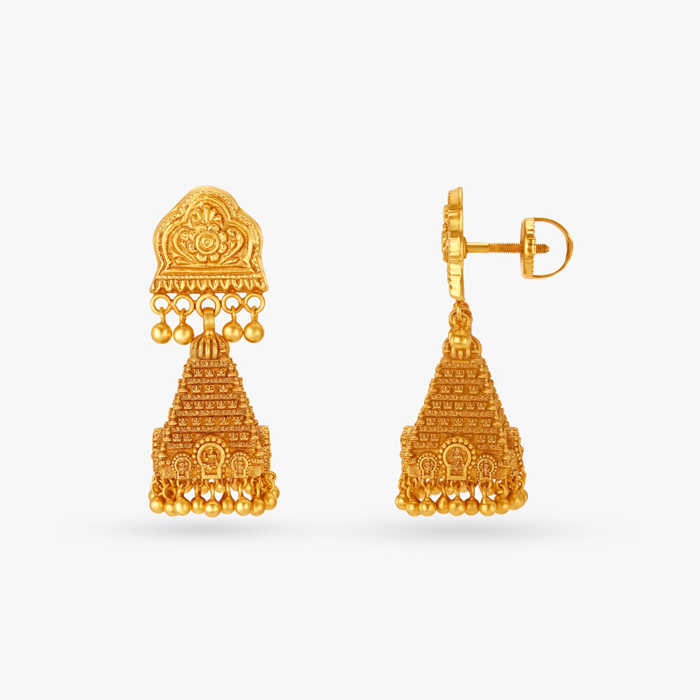 Magnificent Temple Art Jhumkas,,hi-res image number null