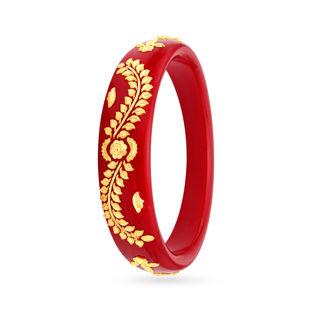 Traditional Gold Pola Bangle for the Bengali Bride,,hi-res image number null