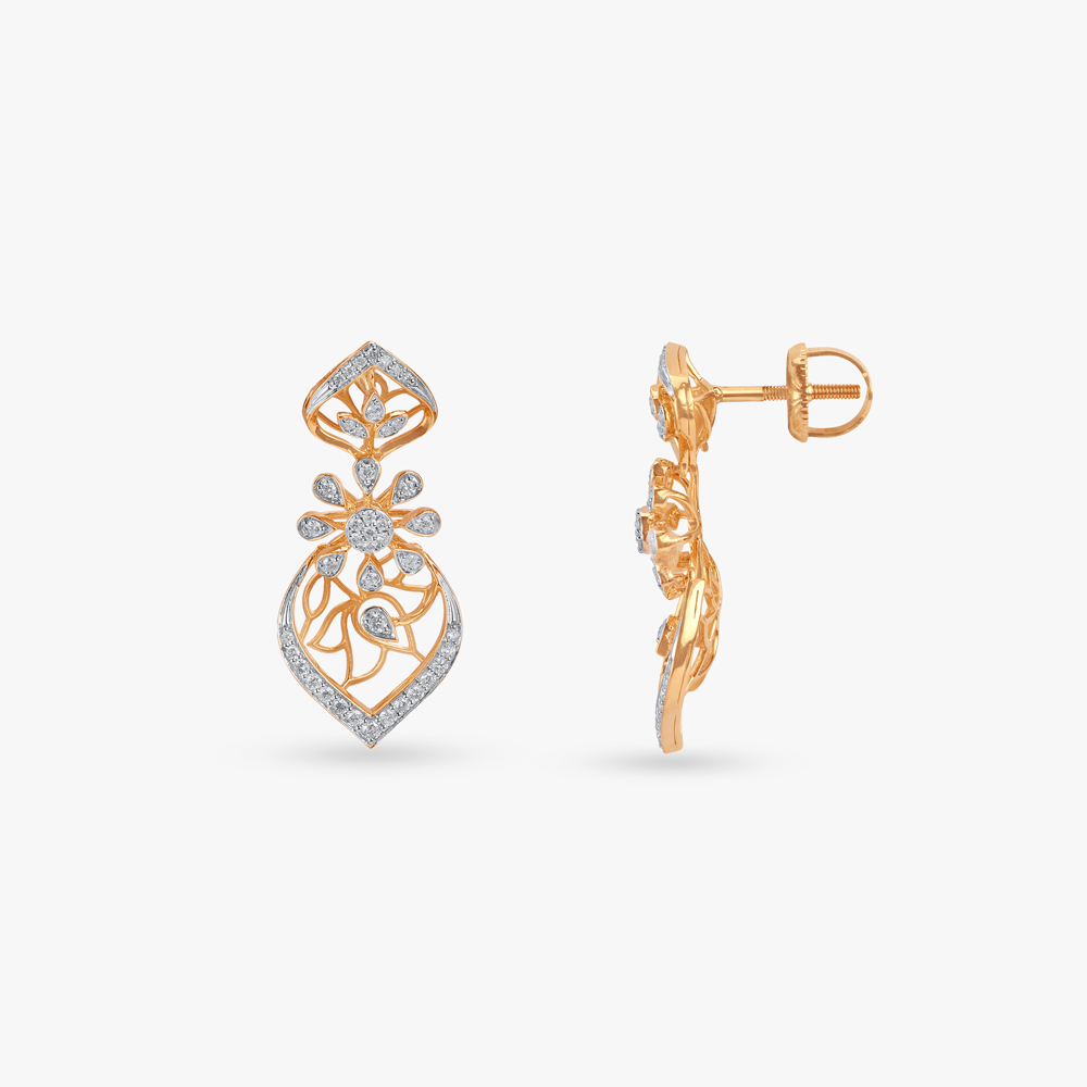 Sculpted Shine Diamond Pendant and Earrings set,,hi-res image number null