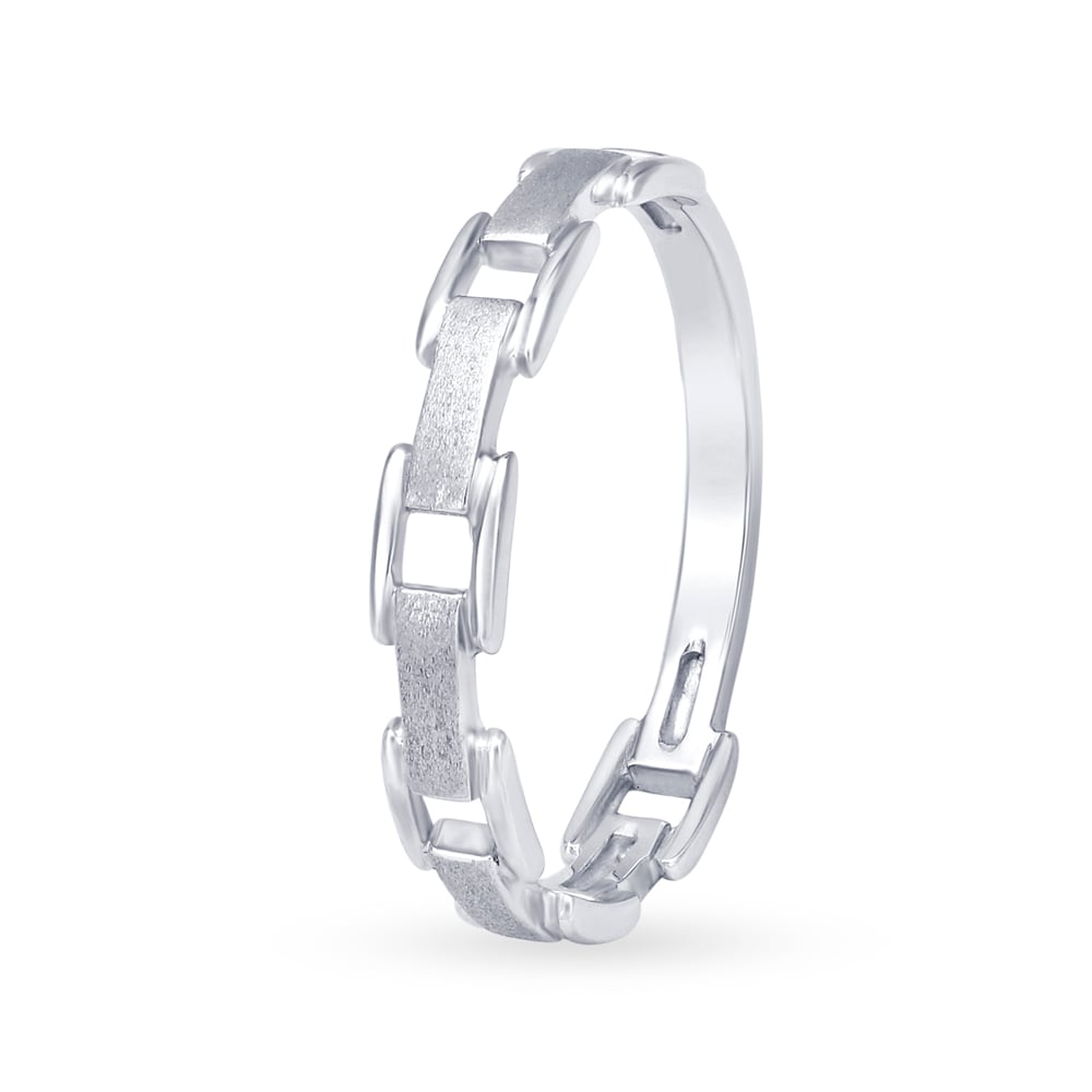 

Interlinking Platinum Finger Ring for Men