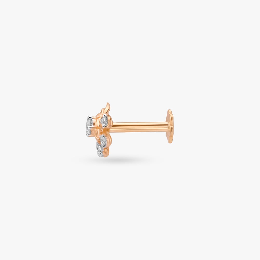 Blossom Grace Diamond Nose Pin,,hi-res image number null