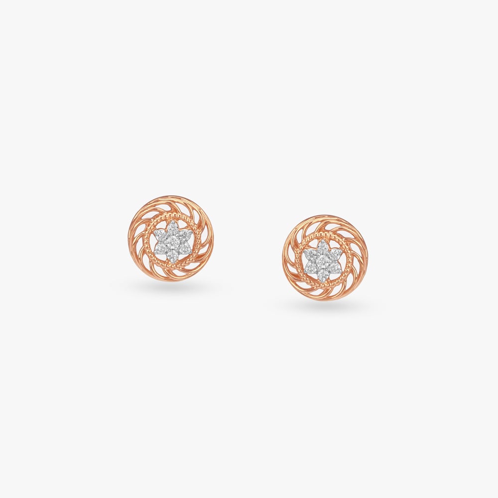 Twilight Spiral Diamond Stud Earrings,,hi-res image number null