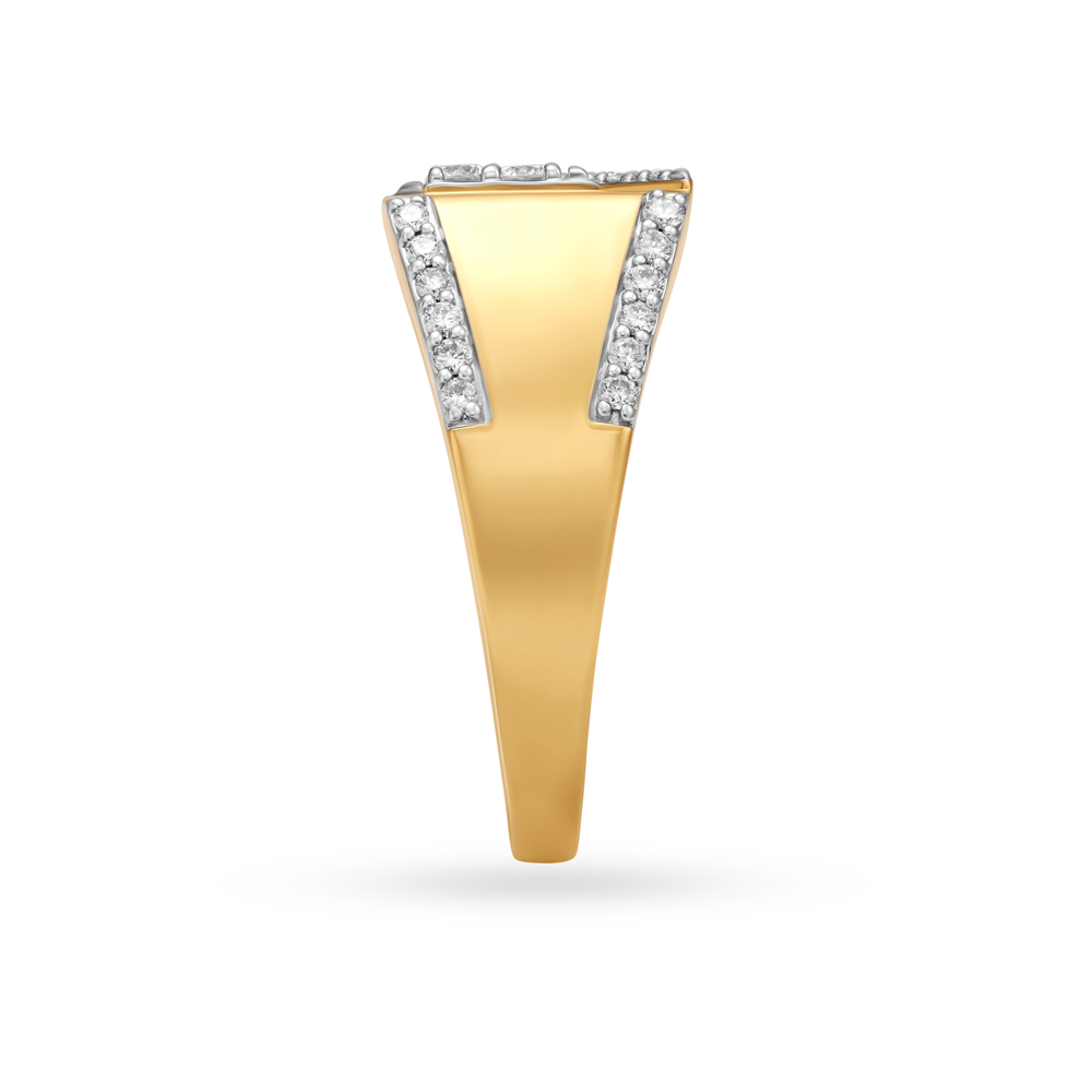Diagonal Cut Finger Ring for Men,,hi-res image number null