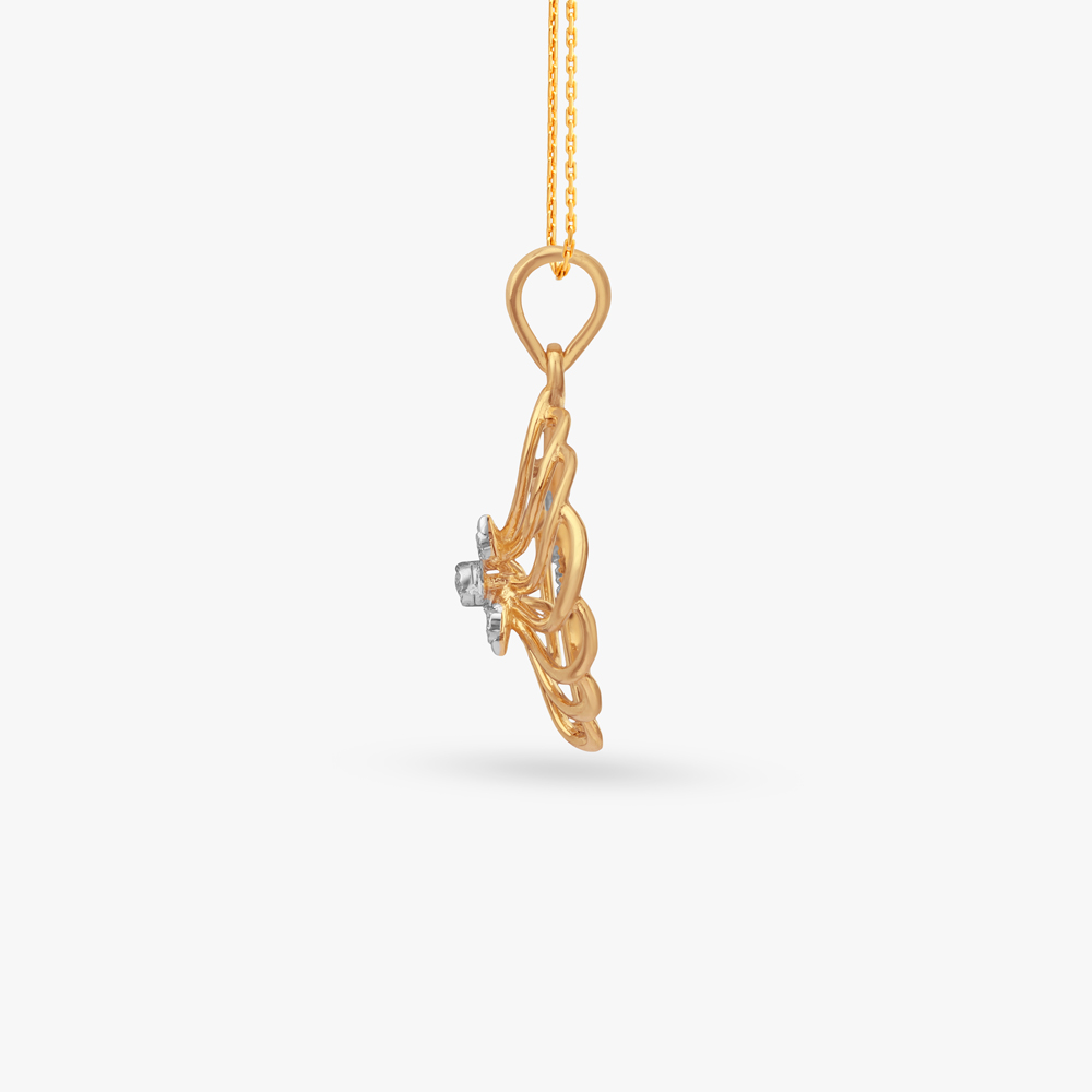 Spiral Bloom Diamond Pendant,,hi-res image number null