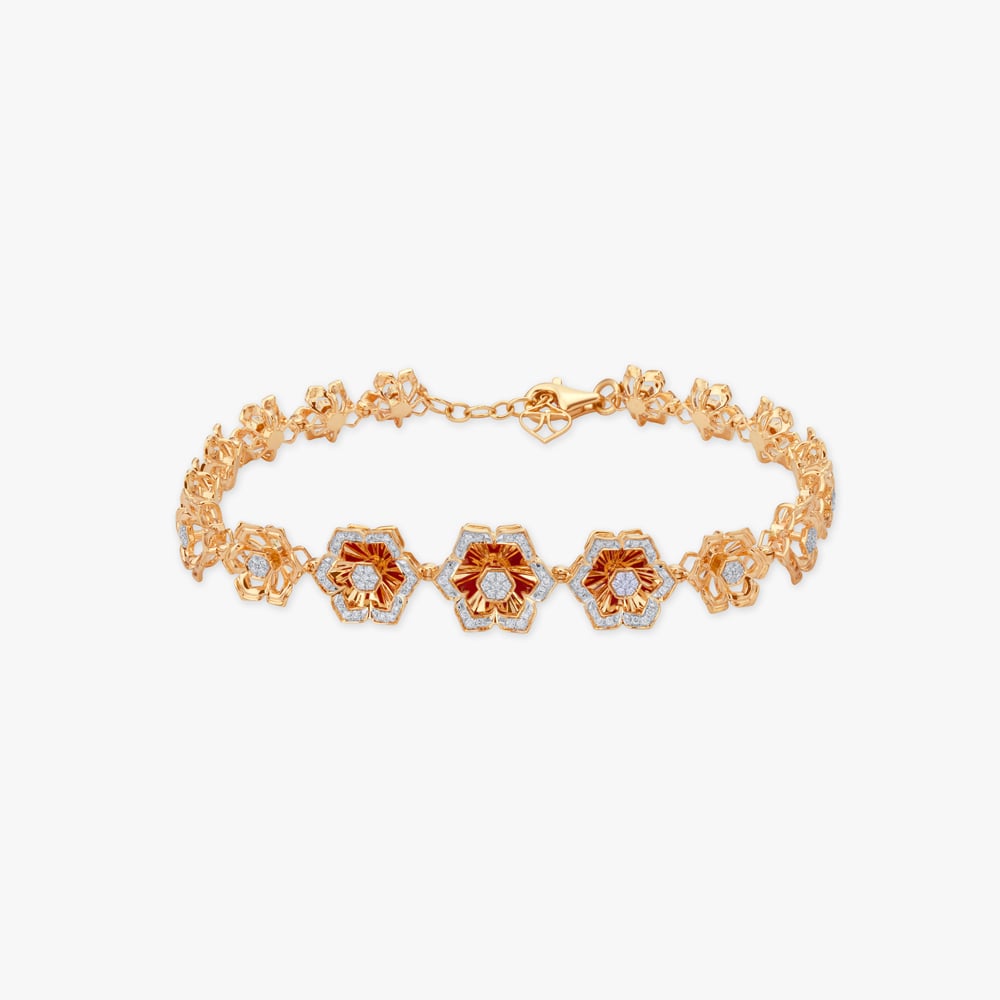 Mirror Petal Diamond Bracelet,,hi-res image number null