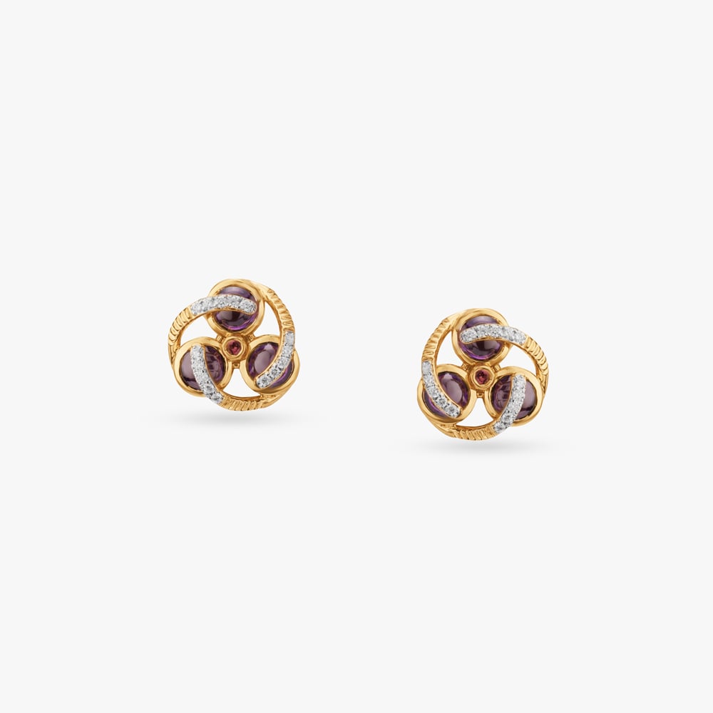 

Whirl Gleam Diamond Stud Earrings
