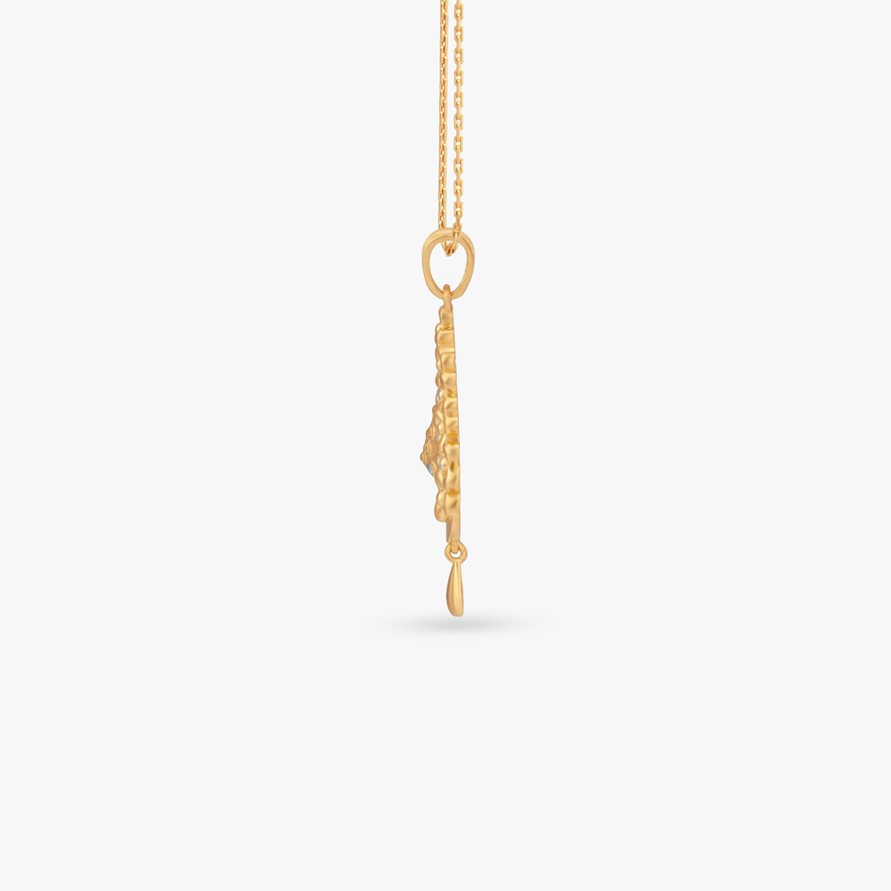 Floral Arc Gold Pendant,,hi-res image number null